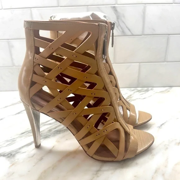 NEW! BCBGMaxAzria Eleni Caged Sandals Women's Shoes Khaki Size 8 - Picture 12 of 15